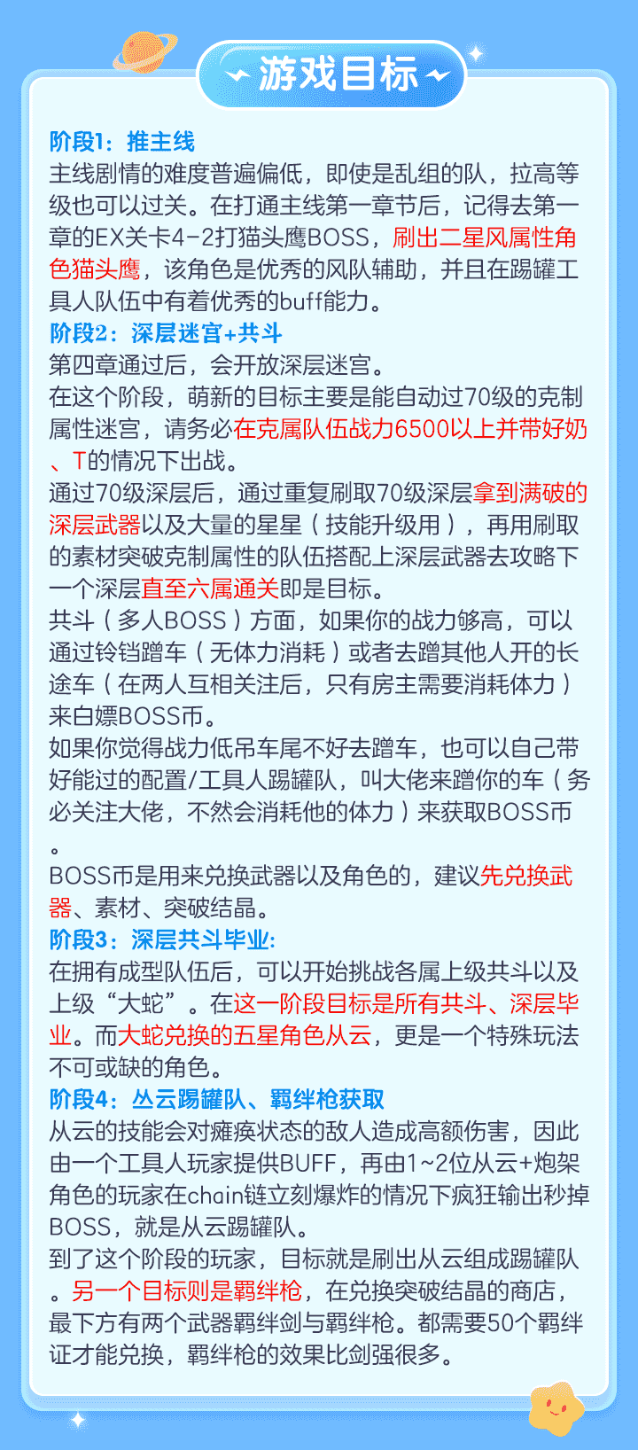 「弹射物语-攻略」角色强度解析 组队思路