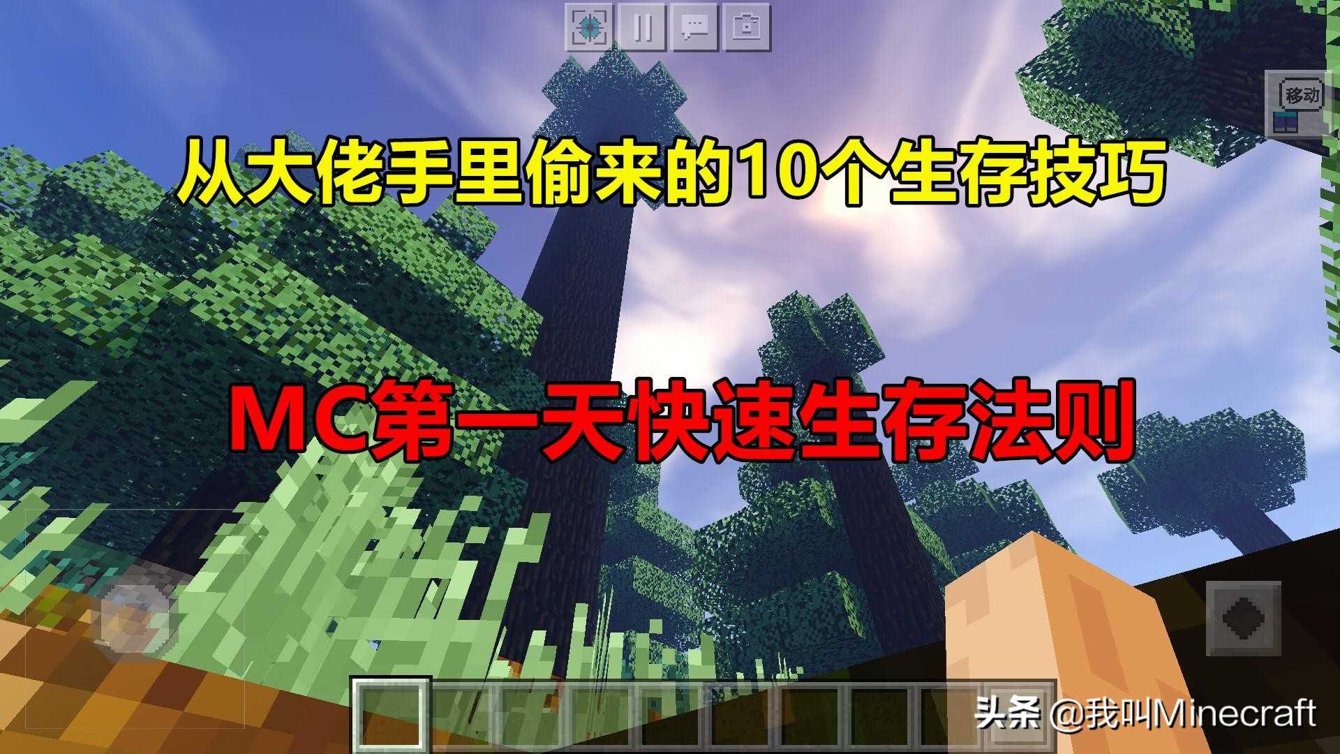 我的世界：10个老玩家专属生存技巧，萌新看完，赶紧打开了MC！